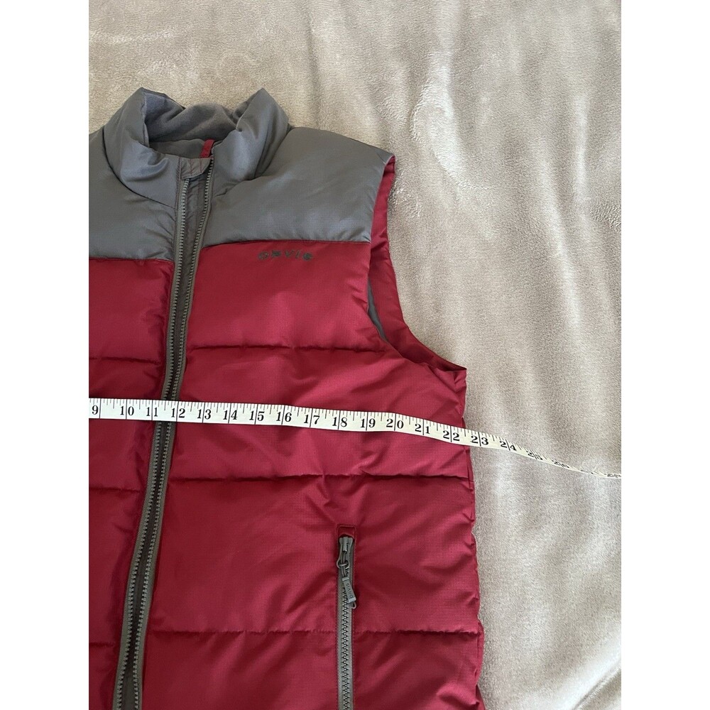 ORVIS Mens Medium Classic Puffer Vest Jacket Maroon Gray Fishing Hiking Casual - Picture 7 of 7
